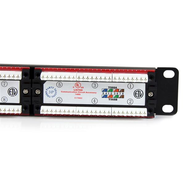 STARTECH.COM Network Patch Panel 1u 24 Port 110 Type Rack Mount Patch Panel