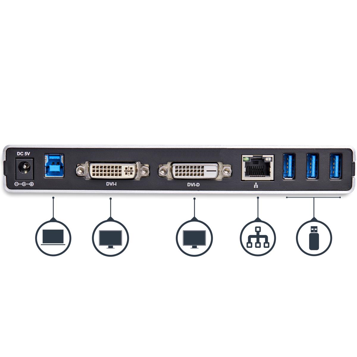 STARTECH.COM Docking Station - USB 3.0 W/ 2x DVI - USB MacBook/ultrabook