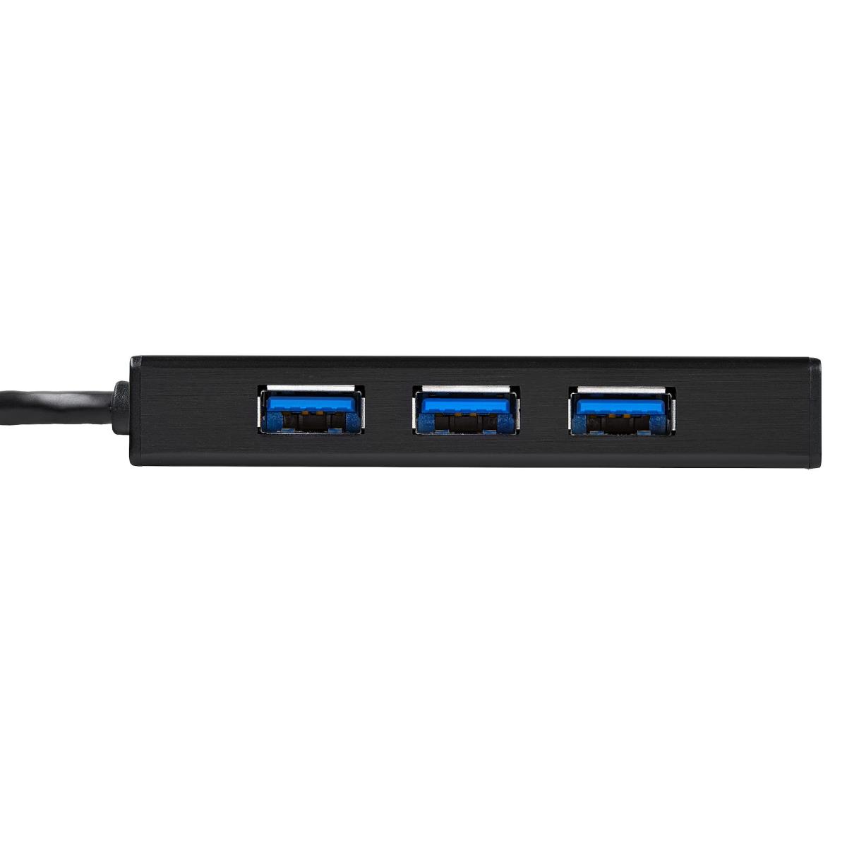 STARTECH.COM USB 3.0 Hub 3port With Gbe Adapter Nic - Aluminum W/ Cable