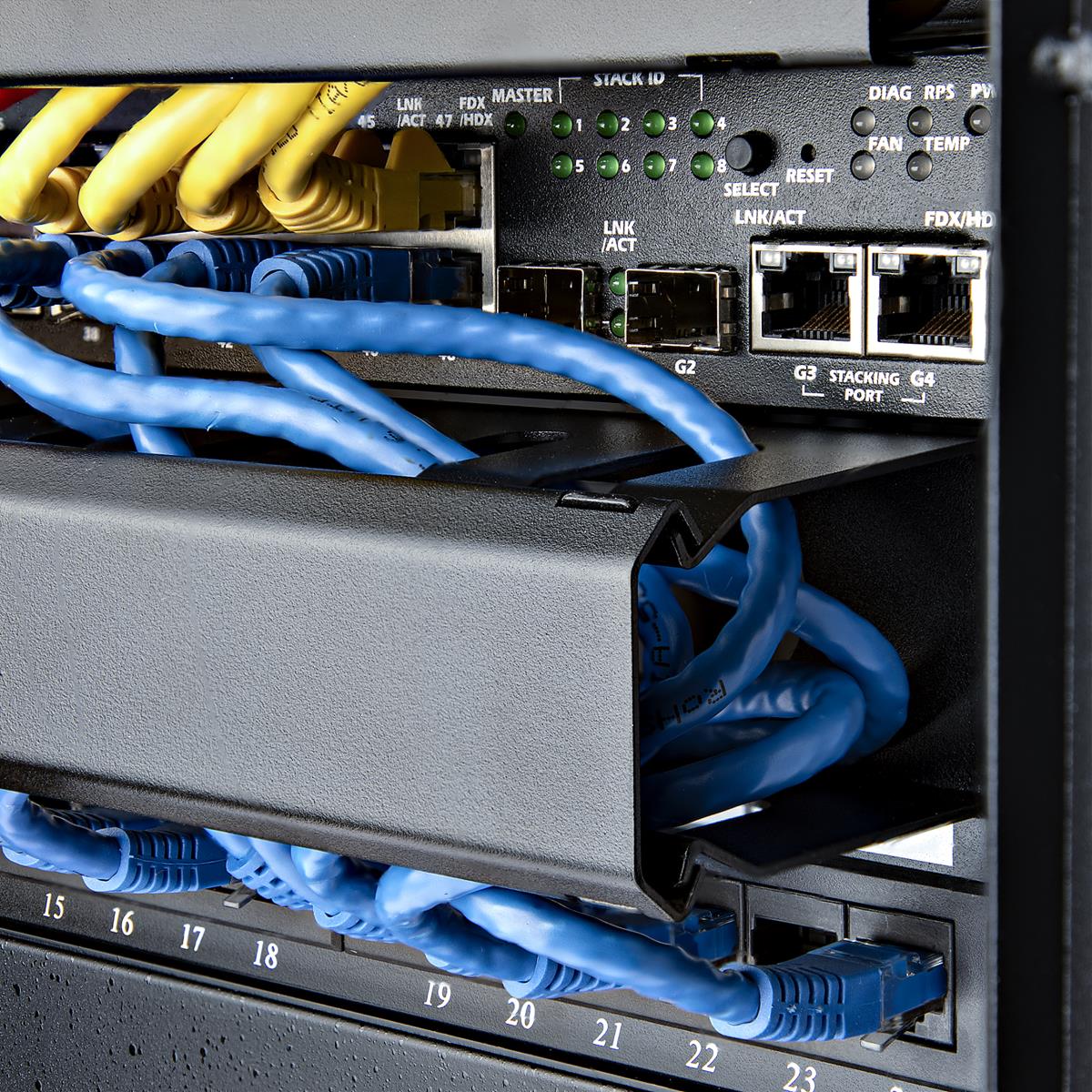 STARTECH.COM Covered Cable Duct - Horizontal Cable Organizer 1u