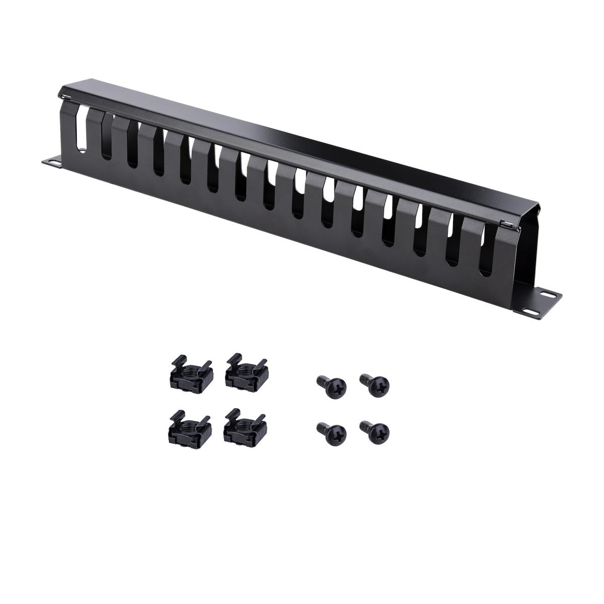 STARTECH.COM Covered Cable Duct - Horizontal Cable Organizer 1u