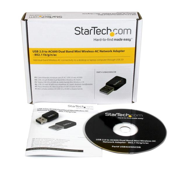 STARTECH.COM Mini Dual Band Wireless-ac Network Adapter Ac600 - 1t1r 802.11ac Wi-Fi Adapter USB 2.0