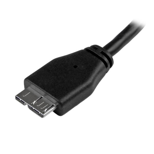 STARTECH.COM Slim USB 3.0 Micro B Cable Short USB 3.0 A To Micro B Cable 15cm