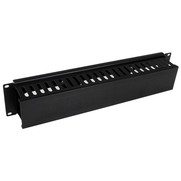 STARTECH.COM Horizontal Finger Duct Rack Cable Management Panel With Cover 2u