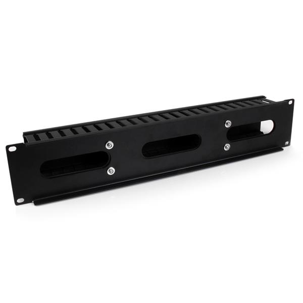 STARTECH.COM Horizontal Finger Duct Rack Cable Management Panel With Cover 2u
