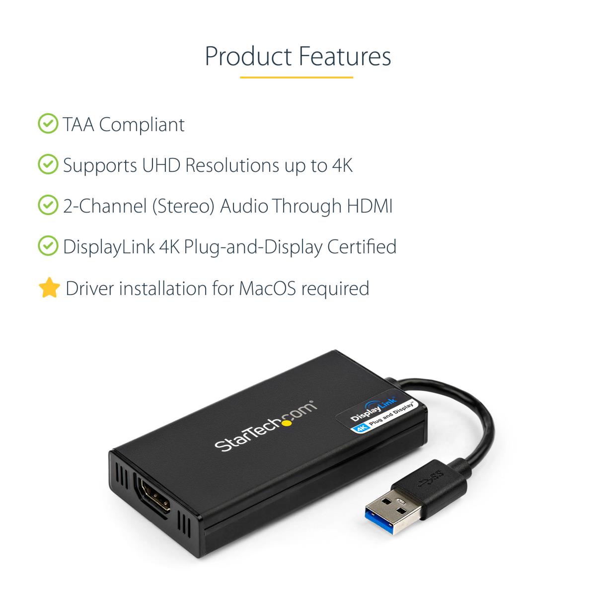 STARTECH.COM Video Card 4k USB - USB 3.0 To Hdmi Graphics Adapter