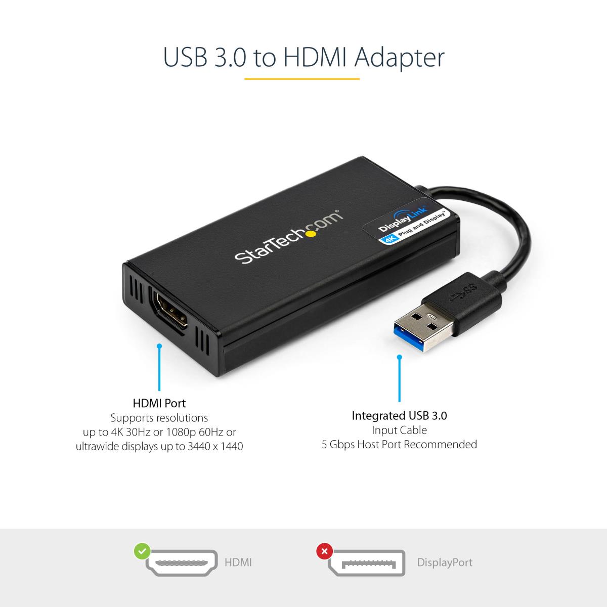 STARTECH.COM Video Card 4k USB - USB 3.0 To Hdmi Graphics Adapter
