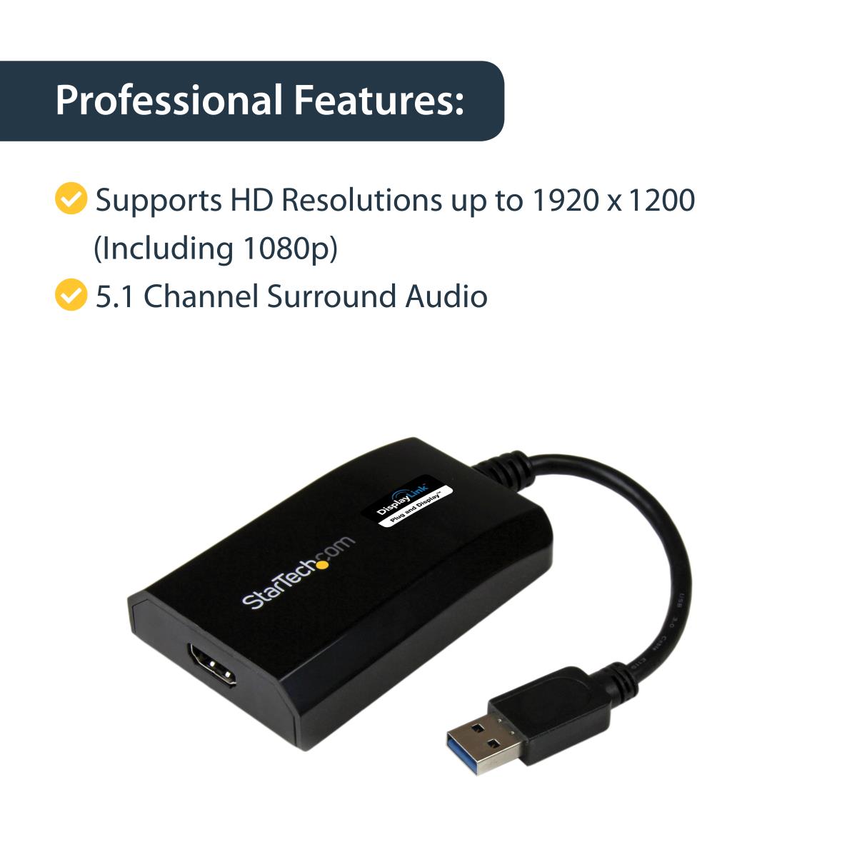 STARTECH.COM USB 3.0 To Hdmi Video Adapter For Mac & Pc USB Video Card