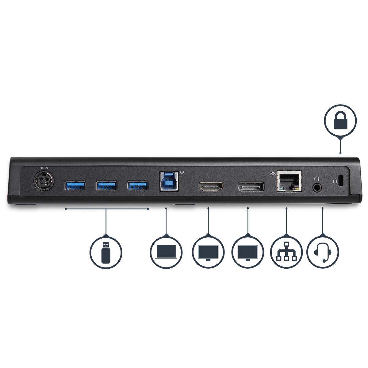 STARTECH.COM Docking Station - USB W/ 4k Dp - Dp Hdmi 2x Display Laptop Dock