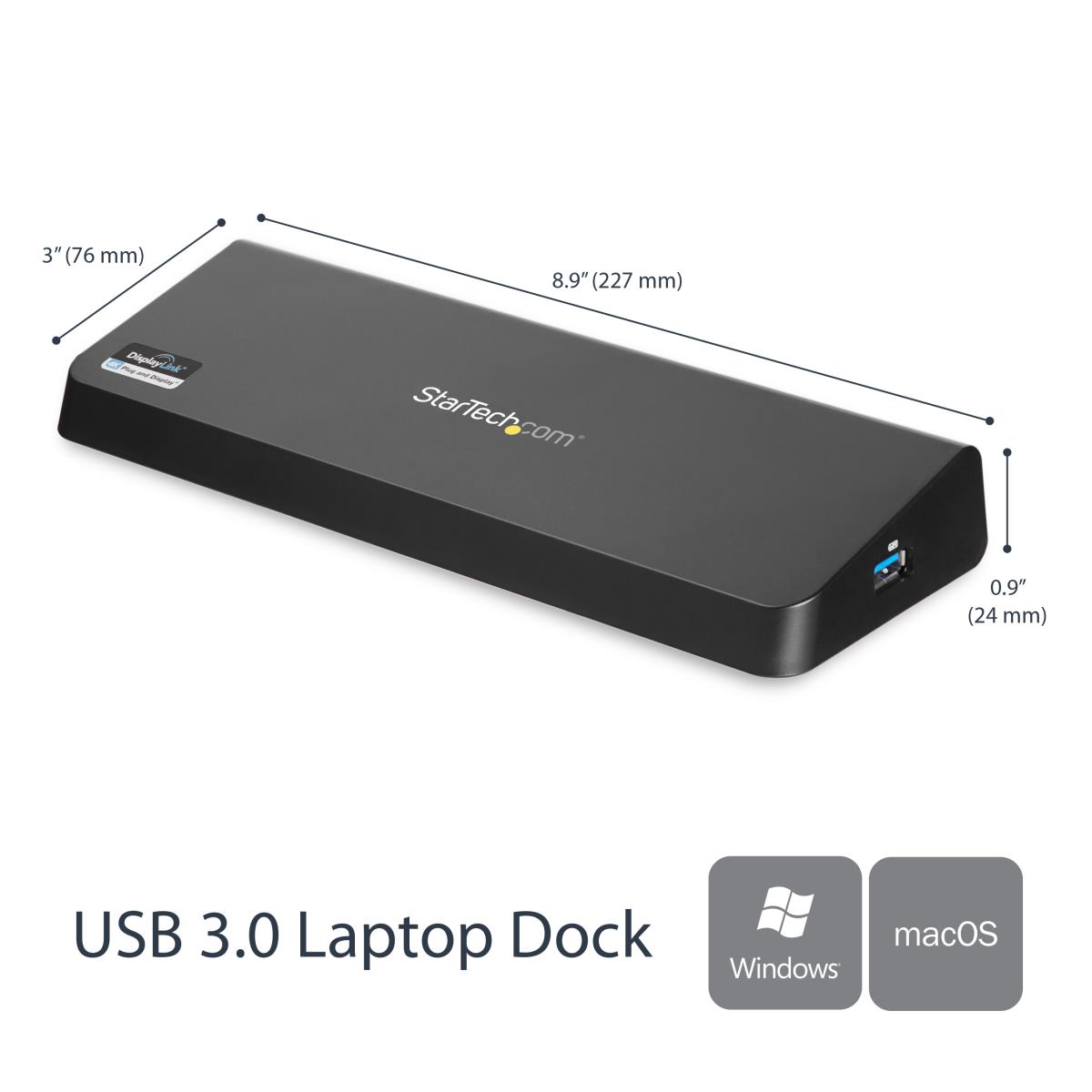 STARTECH.COM Docking Station - USB W/ 4k Dp - Dp Hdmi 2x Display Laptop Dock