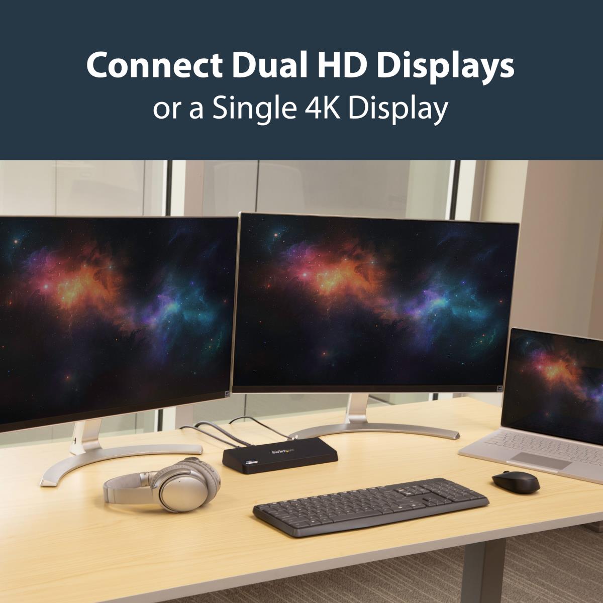 STARTECH.COM Docking Station - USB W/ 4k Dp - Dp Hdmi 2x Display Laptop Dock