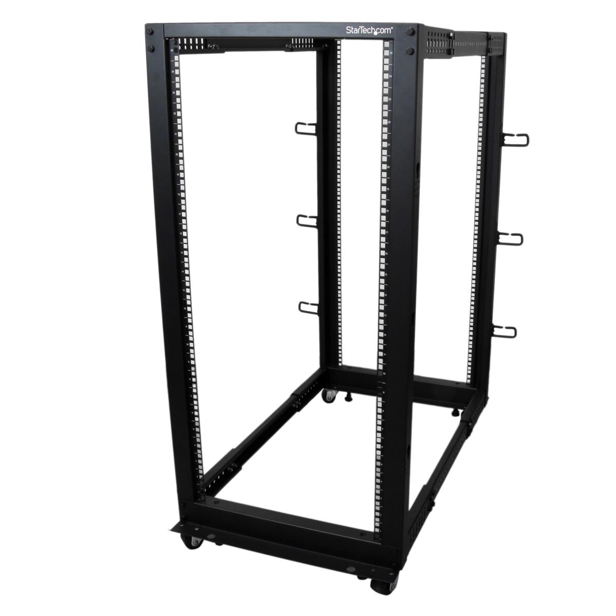 STARTECH.COM Adjustable Depth 4 Post Open Frame Server Rack Cabinet 25u