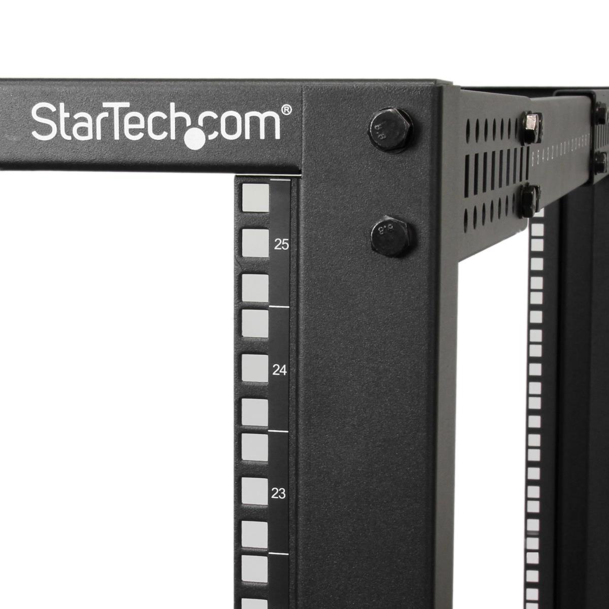 STARTECH.COM Adjustable Depth 4 Post Open Frame Server Rack Cabinet 25u