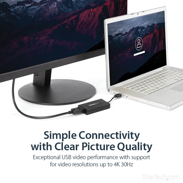 STARTECH.COM USB Video Card - USB 3.0 To DisplayPort Graphics Adapter 4k