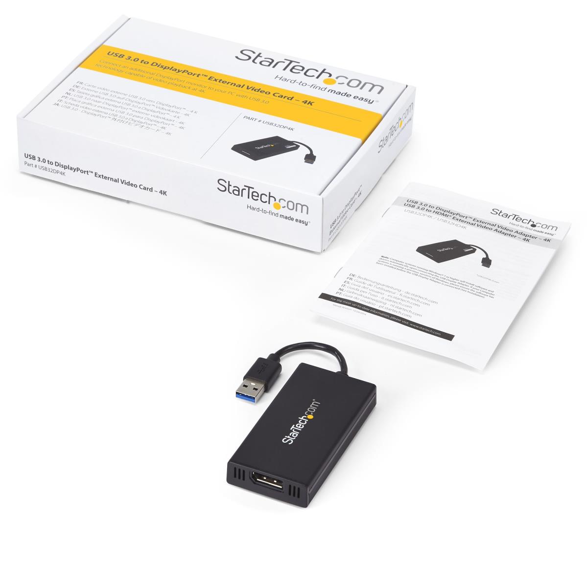 STARTECH.COM USB Video Card - USB 3.0 To DisplayPort Graphics Adapter 4k