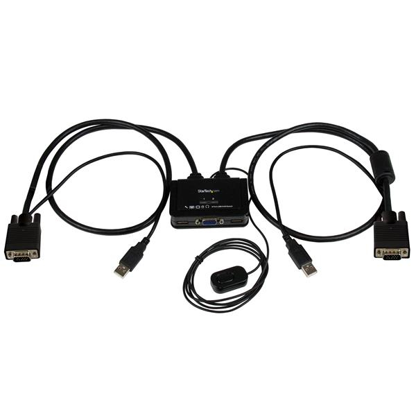STARTECH.COM KVM Switch 2 Port USB Vga Cable - USB Powered With Remote Switch