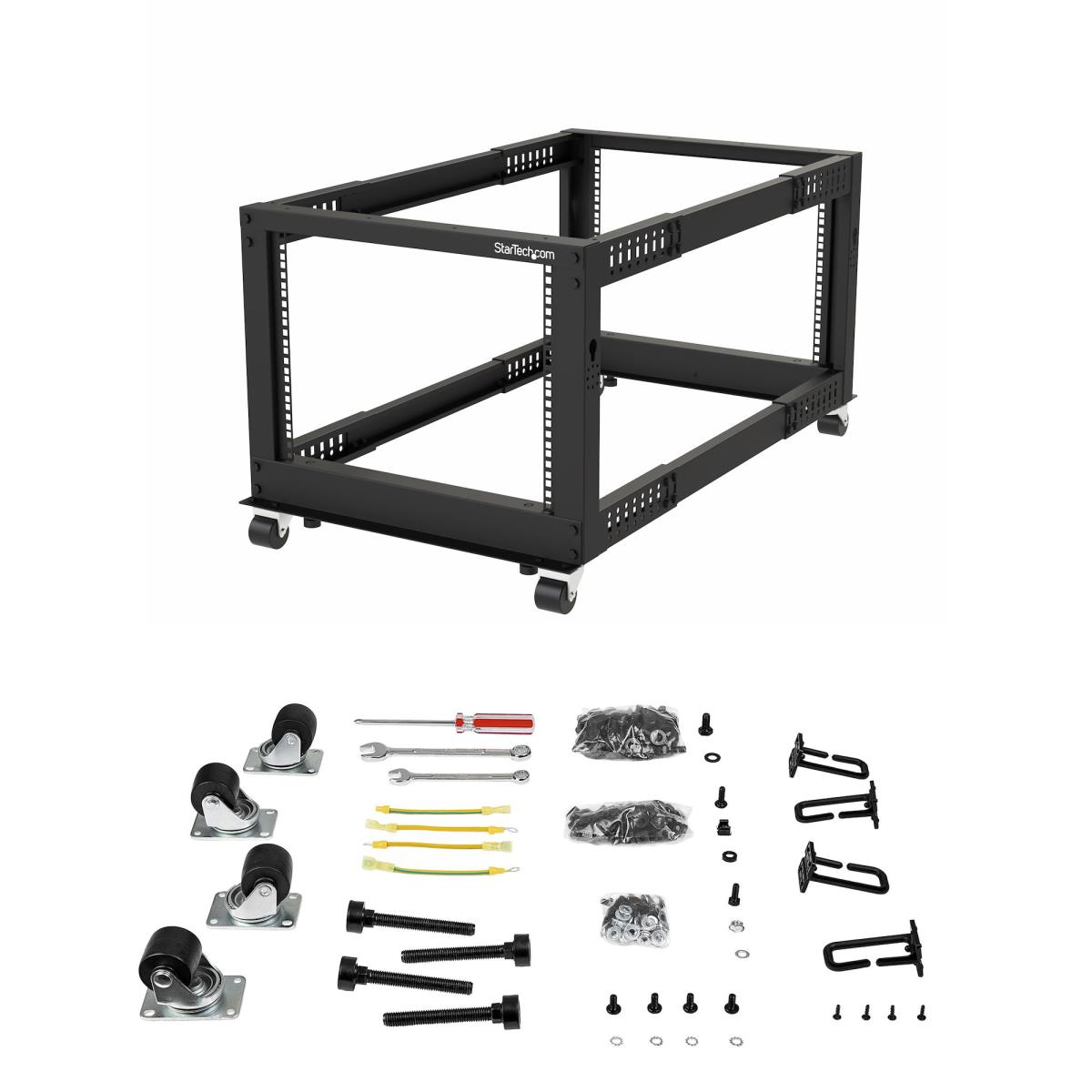 STARTECH.COM Server Rack - Open Frame Adjustable Depth 12u 4 Post Rack
