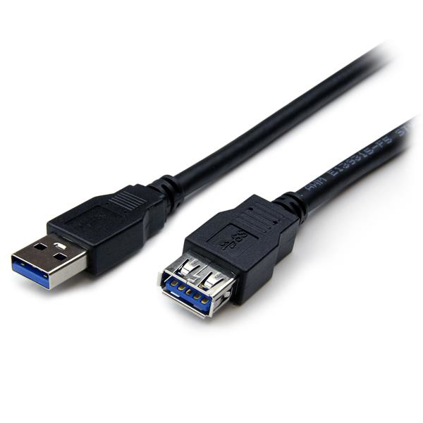 STARTECH.COM USB 3.0 Male To Female USB 3.0 Extension Cable A To A 2m Black