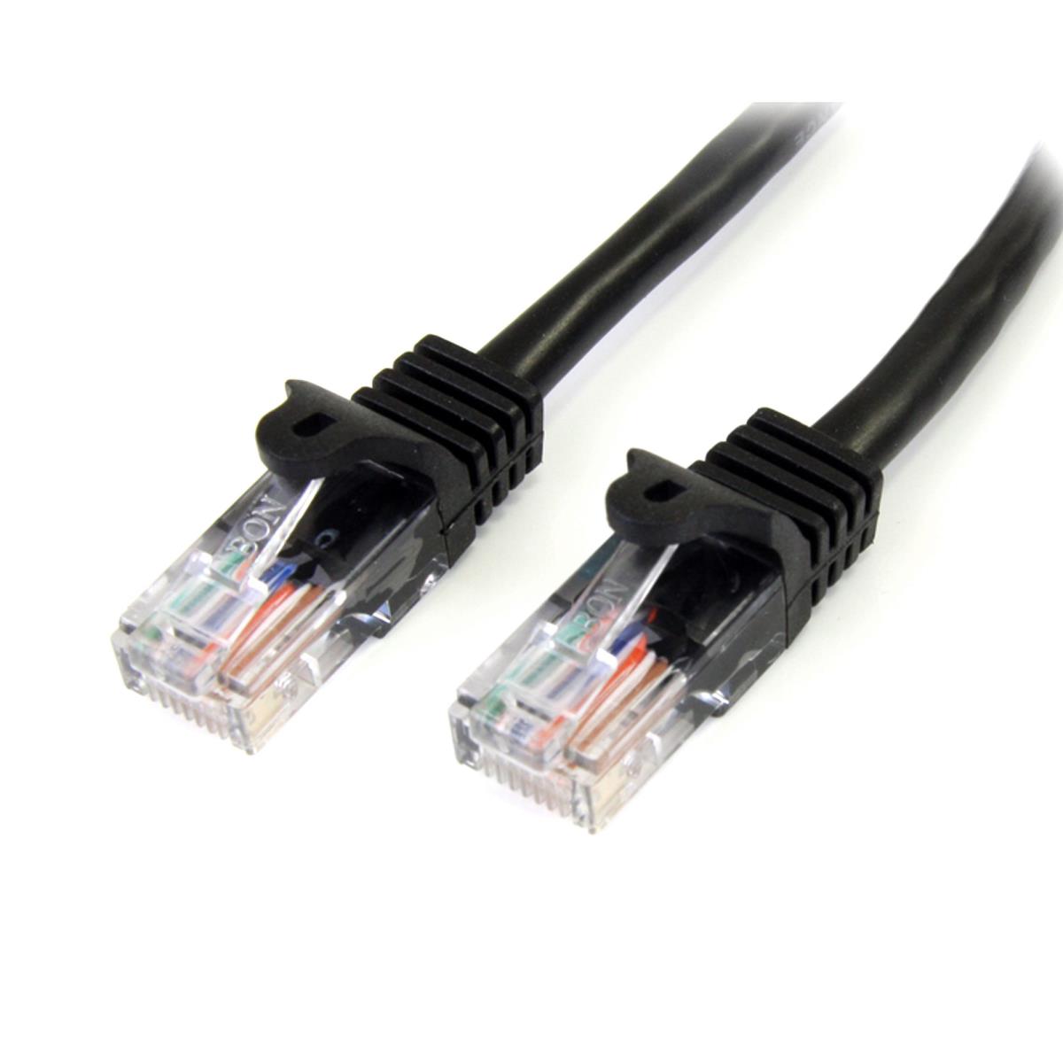 STARTECH.COM Patch Cable - Cat 5e - Utp - Snagless - 1m - Black