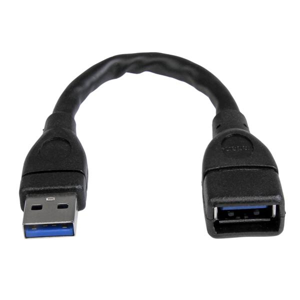 STARTECH.COM USB 3.0 A-to-a Extension Cable - 6in Black