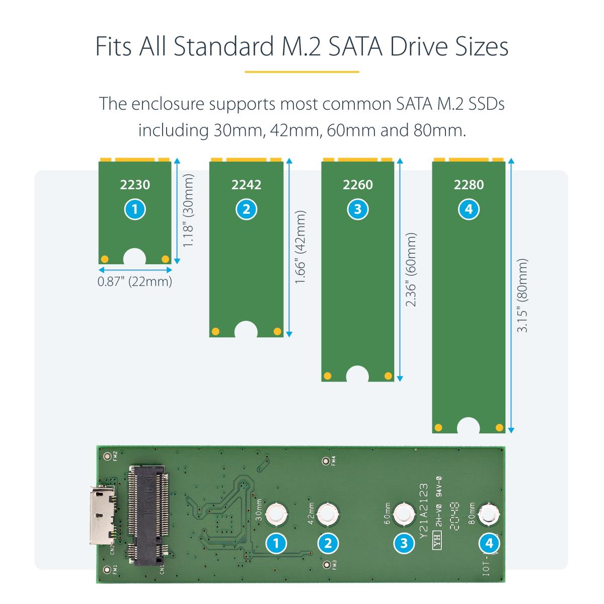 STARTECH.COM SSD Enclosure W/ Uasp USB 3.0 To M.2 SATA External