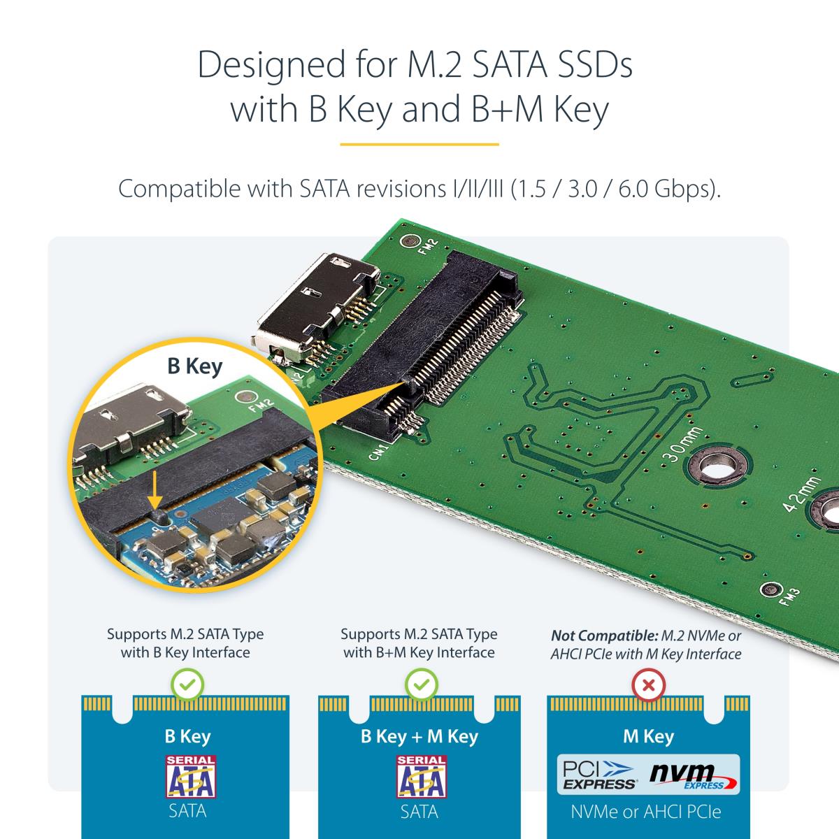 STARTECH.COM SSD Enclosure W/ Uasp USB 3.0 To M.2 SATA External