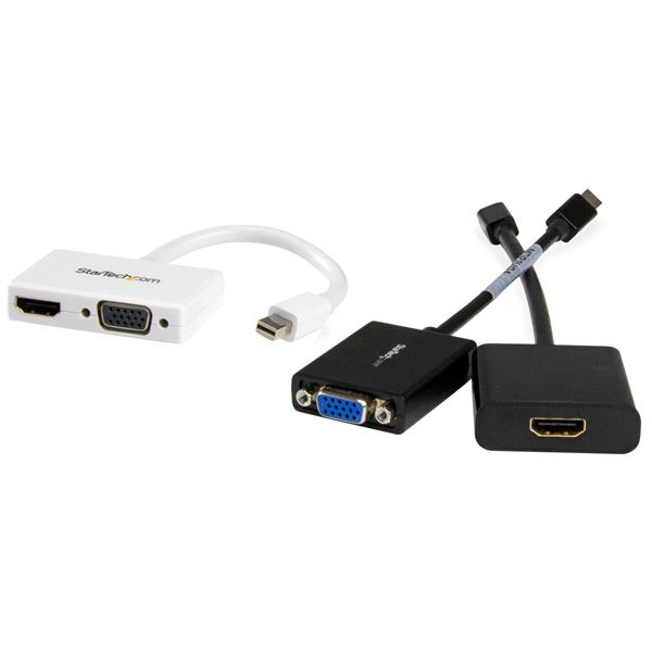 STARTECH.COM Travel A/v Adapter 2-in-1 Mini DisplayPort To Hdmi Or Vga Converter - White