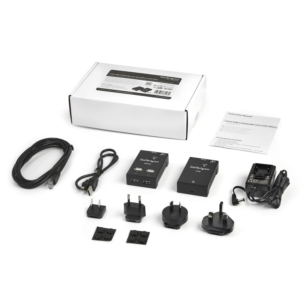 STARTECH.COM USB 2.0 Extender - Up To 130ft Over Cat5 - 165ft W/ CAT6 4 Port