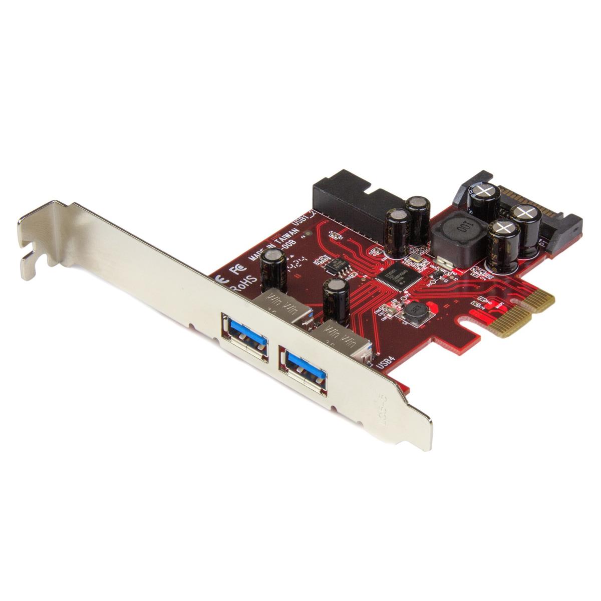 STARTECH.COM Pci-e USB 3.0 Card 4-port - 2 External, 2 Internal - SATA Power