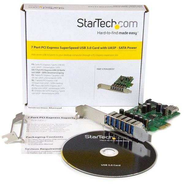 STARTECH.COM Pci-e USB 3.0 Card 7-port - Standard And Low-profile Design
