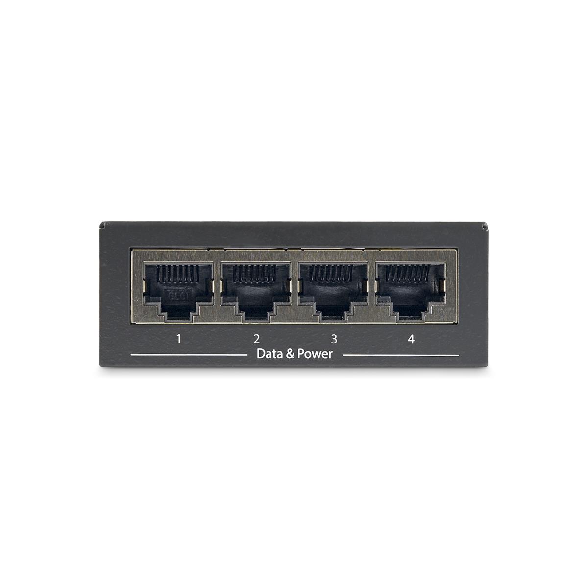 STARTECH.COM Gigabit Midspan 4-port - Poe+ Injector - 802.3at/af