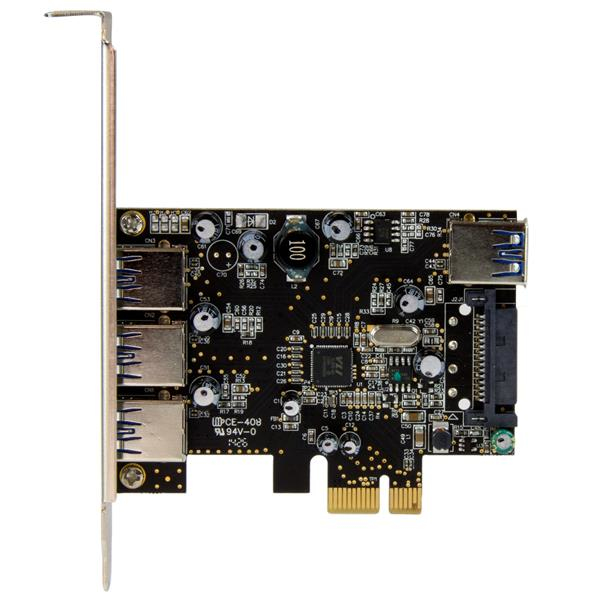 STARTECH.COM Adapter Card1 4port Pci-e USB 3.0 Internal & 3 External Ports