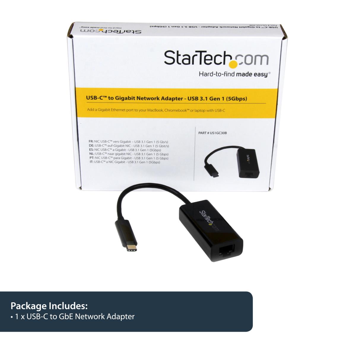 STARTECH.COM USB-c To Gigabit Network Adapter - USB 3.1 Gen 1 (5 Gbps)