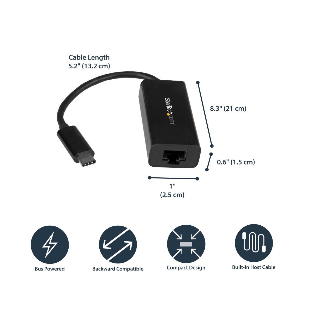 STARTECH.COM USB-c To Gigabit Network Adapter - USB 3.1 Gen 1 (5 Gbps)
