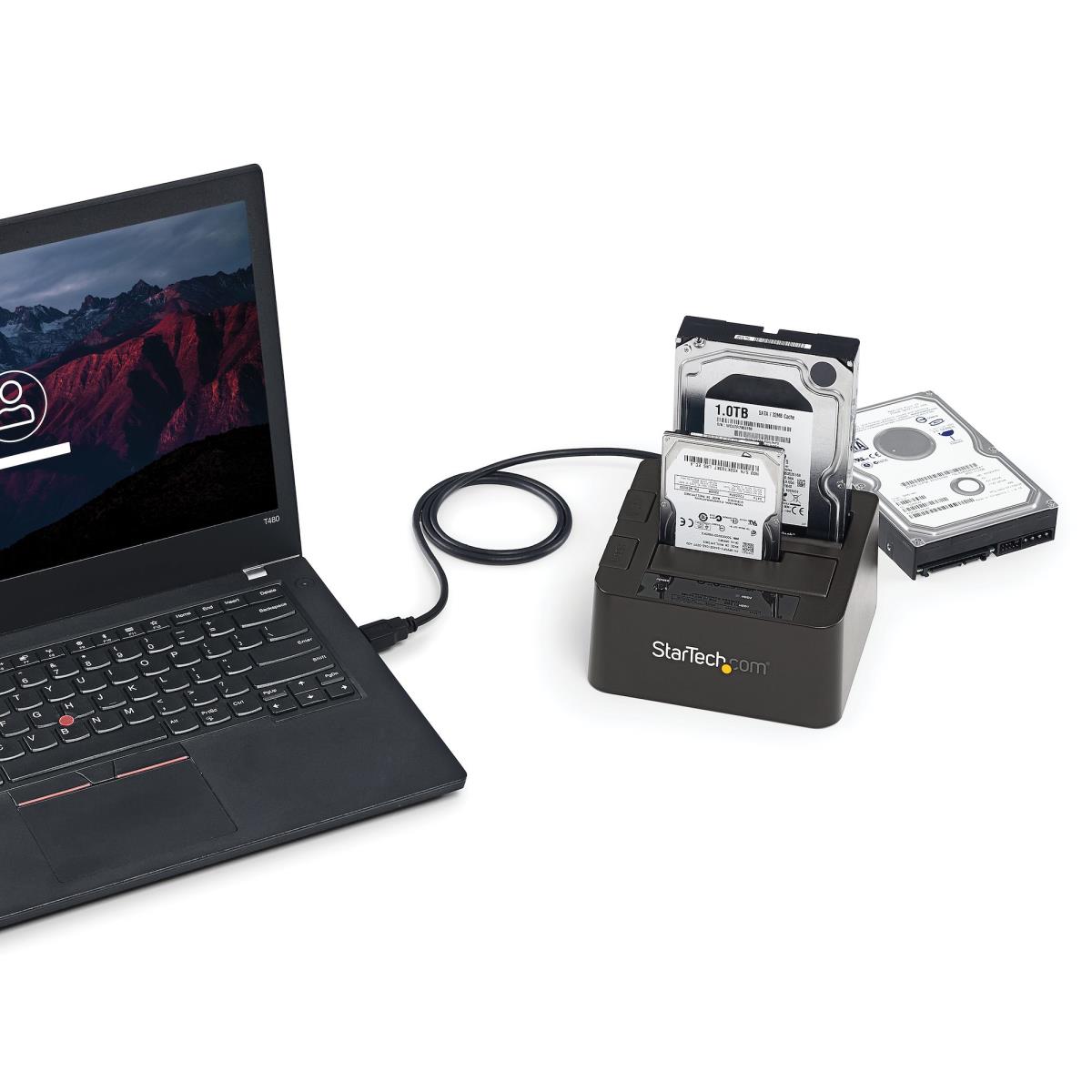 STARTECH.COM Docking Station - USB 3.1 (10gbps) Dual-bay For 2.5in/3.5in SATA SSD/HDDs