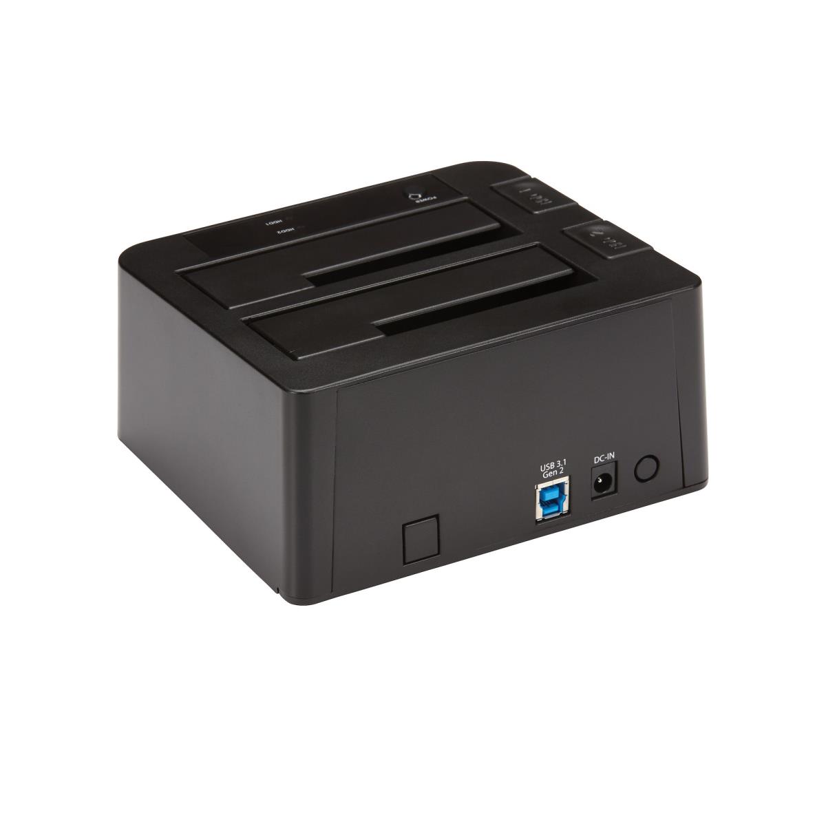 STARTECH.COM Docking Station - USB 3.1 (10gbps) Dual-bay For 2.5in/3.5in SATA SSD/HDDs
