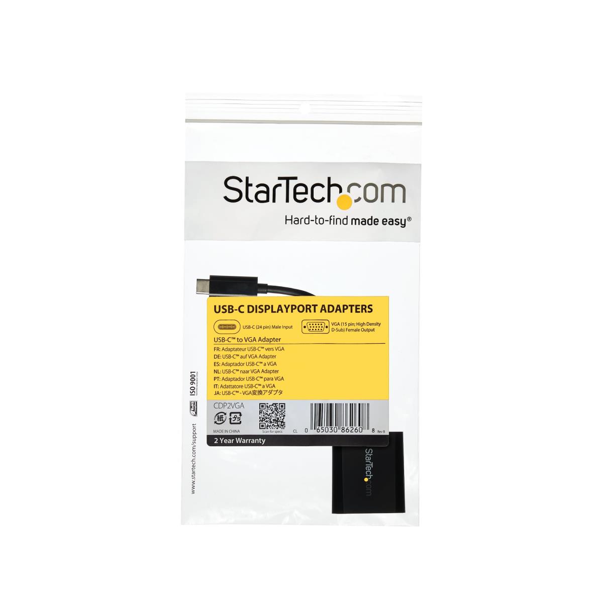 STARTECH.COM USB-c To Vga Adapter - Black