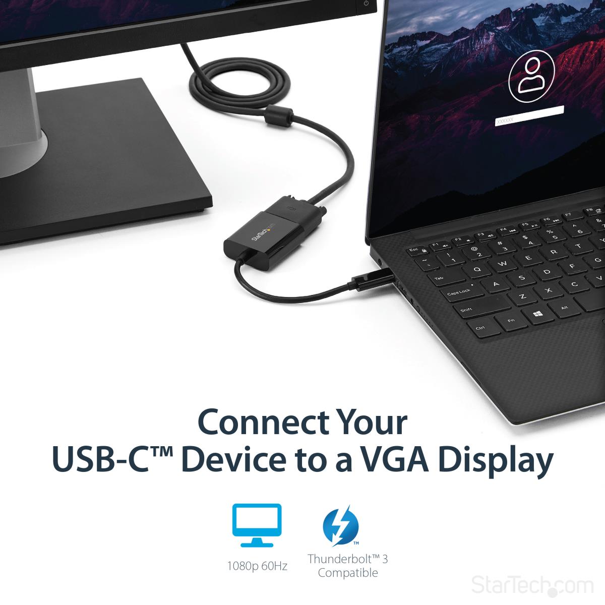 STARTECH.COM USB-c To Vga Adapter - Black