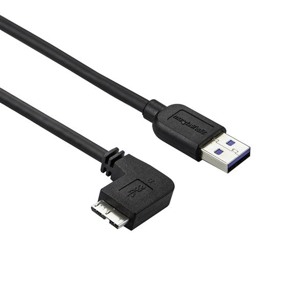 STARTECH.COM Slim Micro USB 3.0 Cable - M/m - Left-angle Micro-USB - 1m