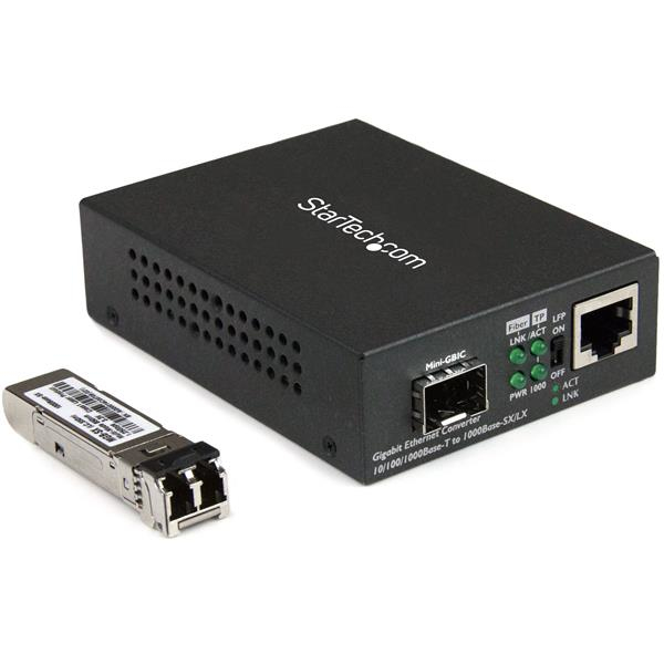 STARTECH.COM Gigabit Ethernet Fiber Media Converter - Rj45 To 850nm Mm Lc - 550m