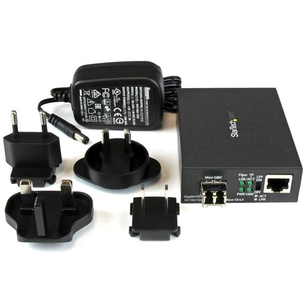 STARTECH.COM Gigabit Ethernet Fiber Media Converter - Rj45 To 850nm Mm Lc - 550m