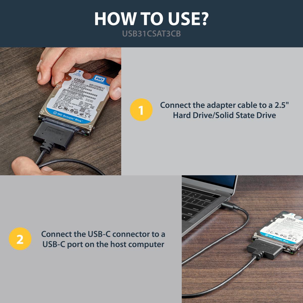 STARTECH.COM USB 3.1 Gen 2 (10 Gbps) Adapter Cable For 2.5