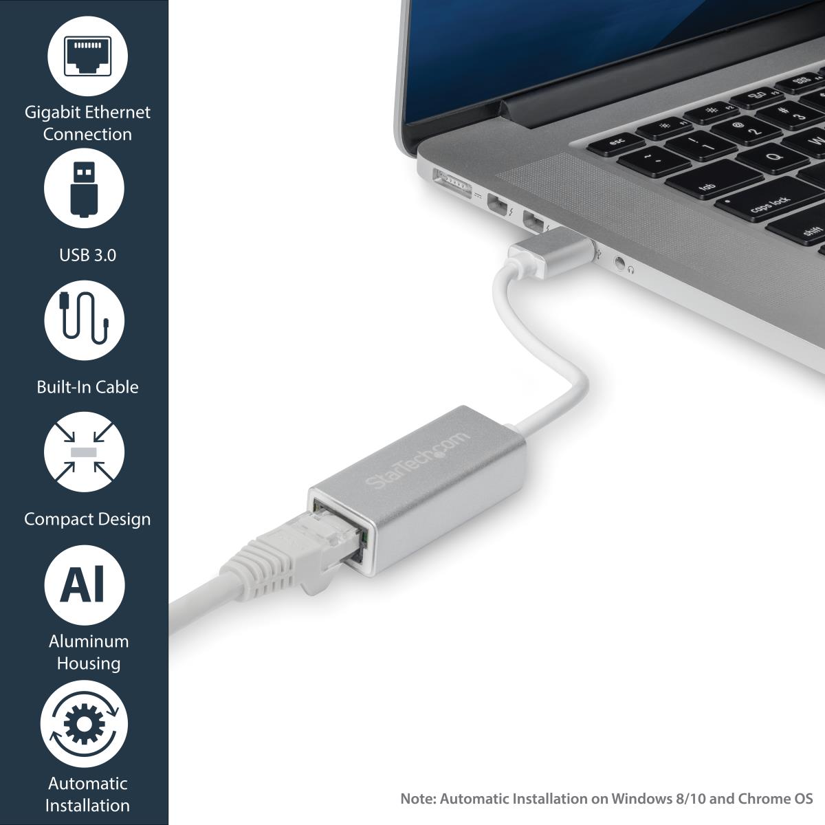 STARTECH.COM USB 3.0 To Gigabit Network Adapter - Silver