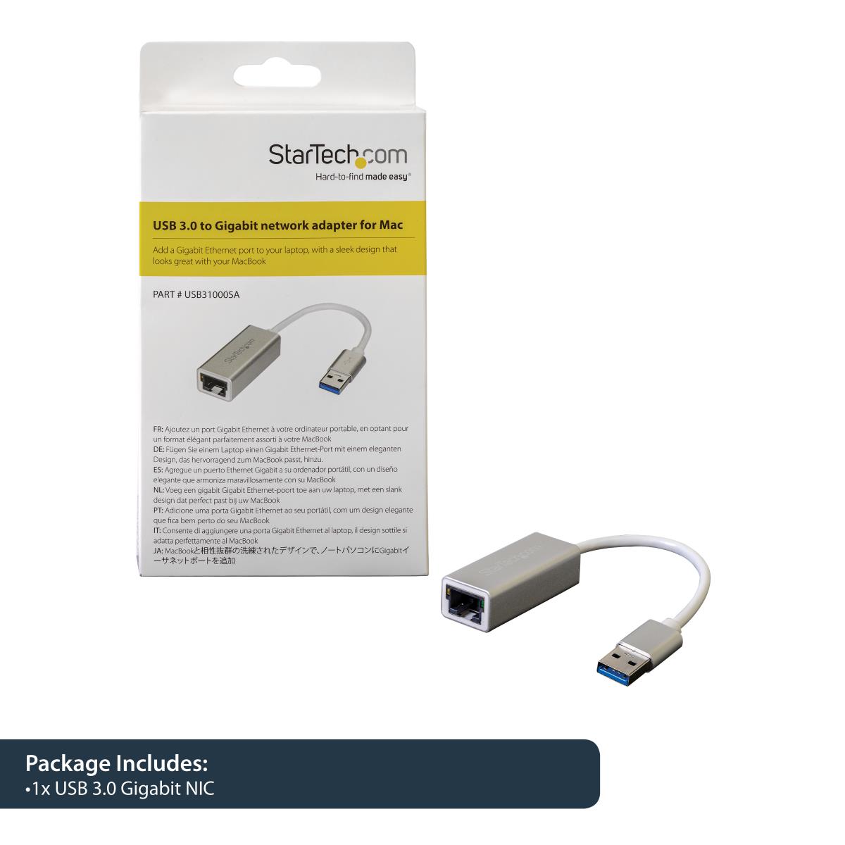 STARTECH.COM USB 3.0 To Gigabit Network Adapter - Silver
