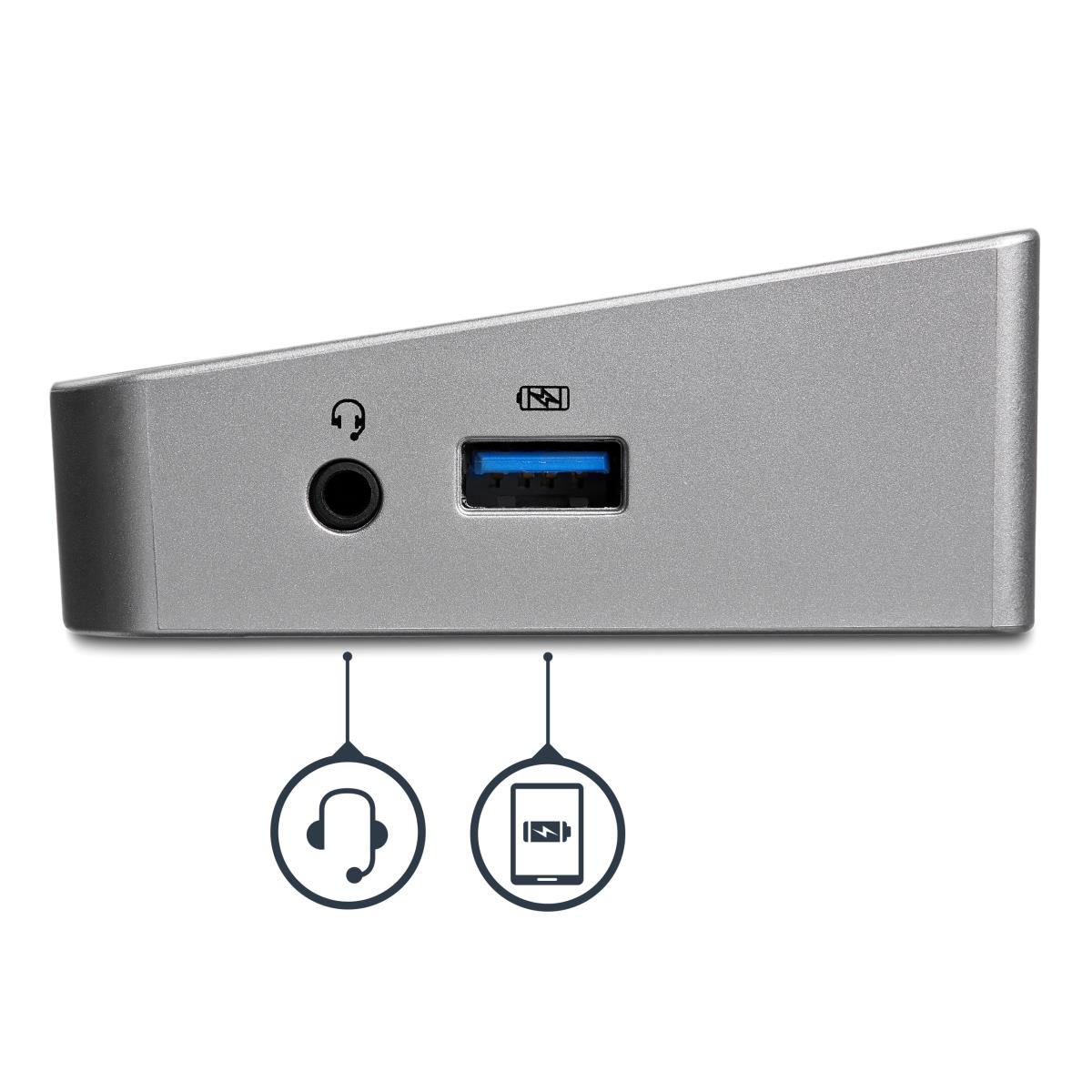 STARTECH.COM Docking Station - Universal Triple Video USB 3.0 Laptop With 4k