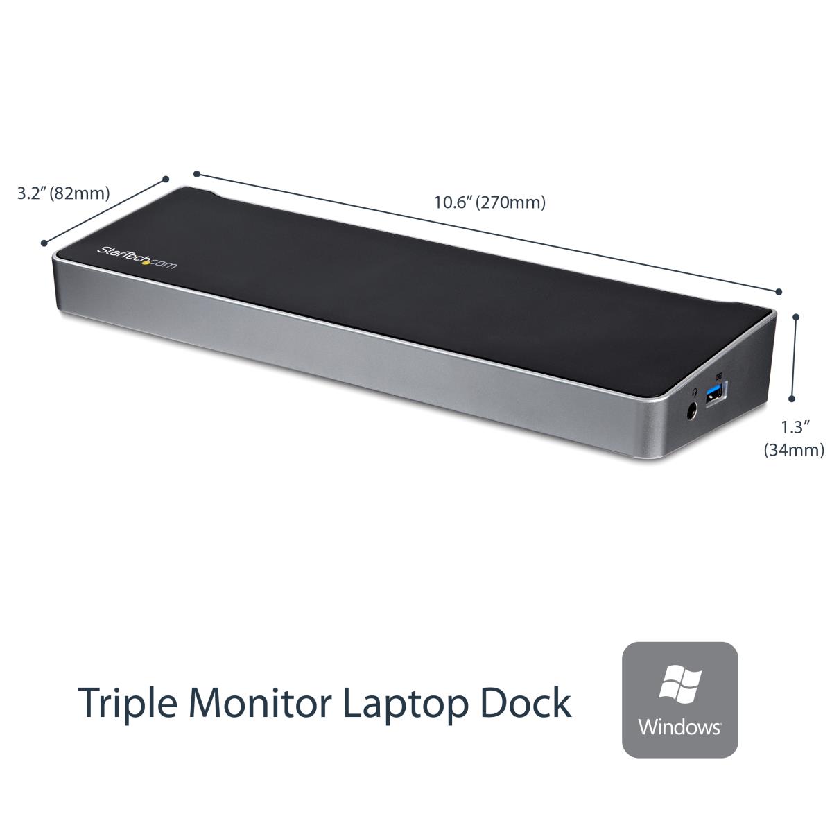 STARTECH.COM Docking Station - Universal Triple Video USB 3.0 Laptop With 4k