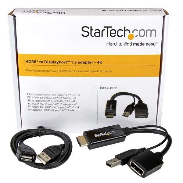 STARTECH.COM Hdmi To Dp Adapter Hdmi To DisplayPort Converter 4k