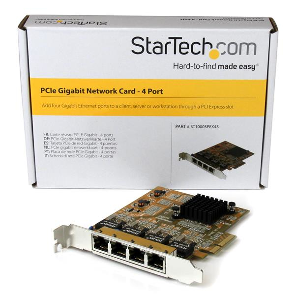 STARTECH.COM Quad Port Pci-e Gigabit Network Interface Card (nic)