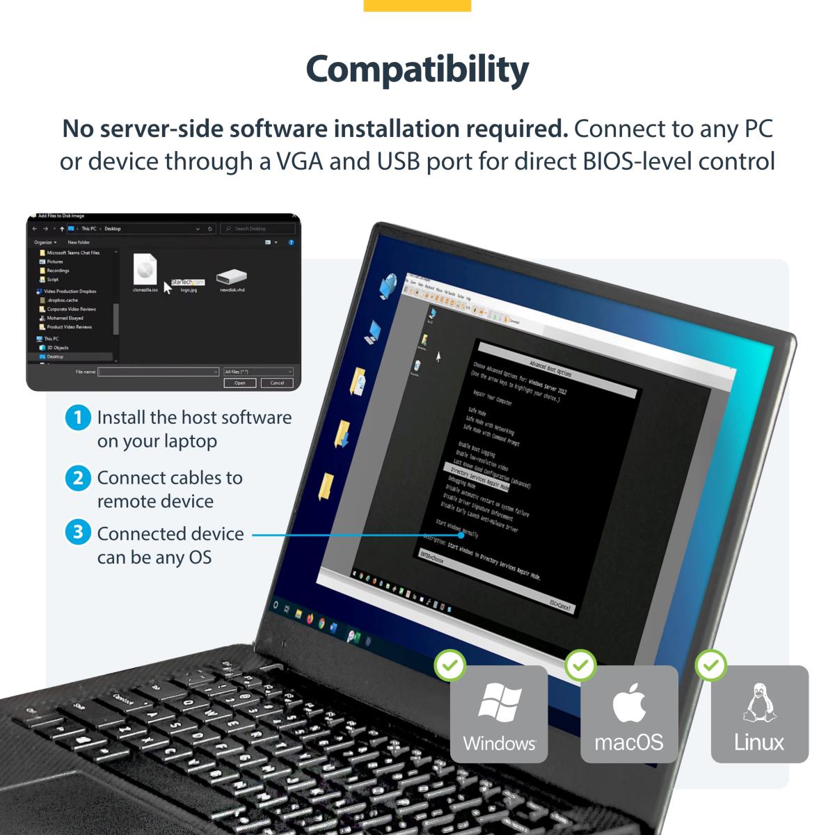 STARTECH.COM KVM Console Laptop-to-server With Rugged Housing