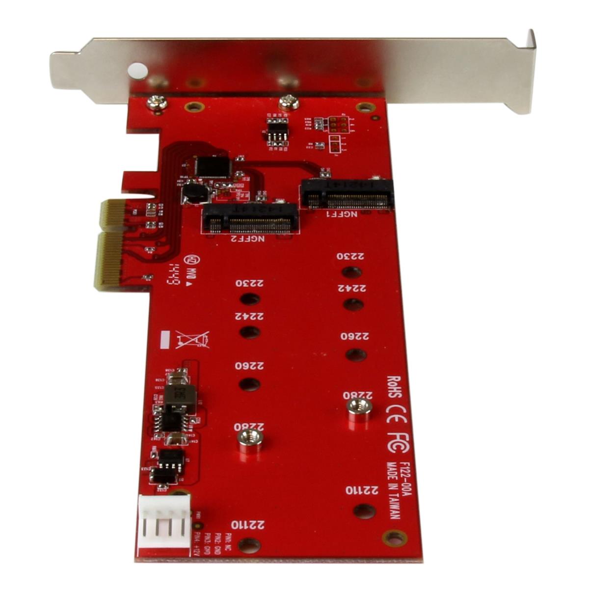 STARTECH.COM Controller Card - 2x M.2 SSD Pci-e